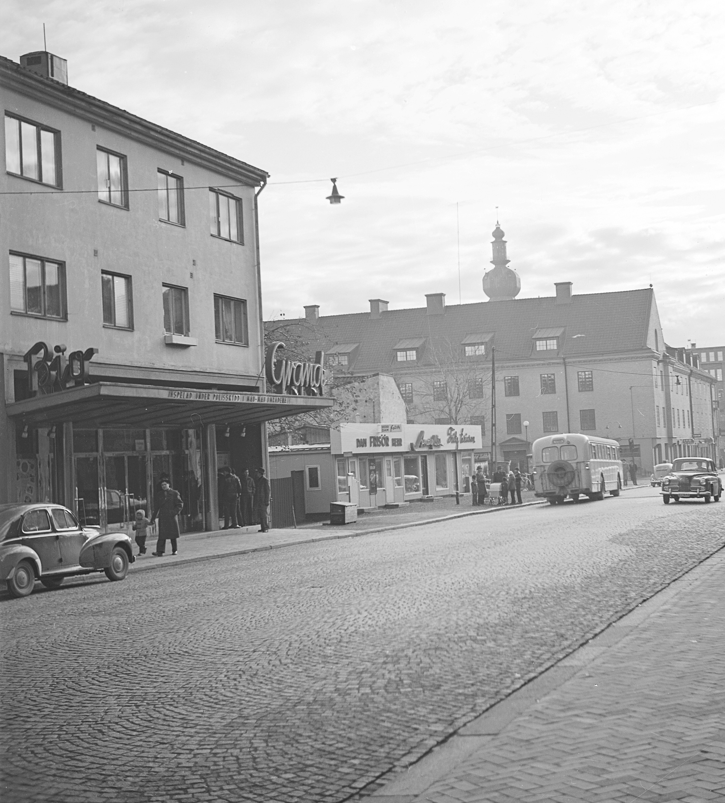 Kopparbergsvägen mot söderfrån Snickargatan, Västerås.